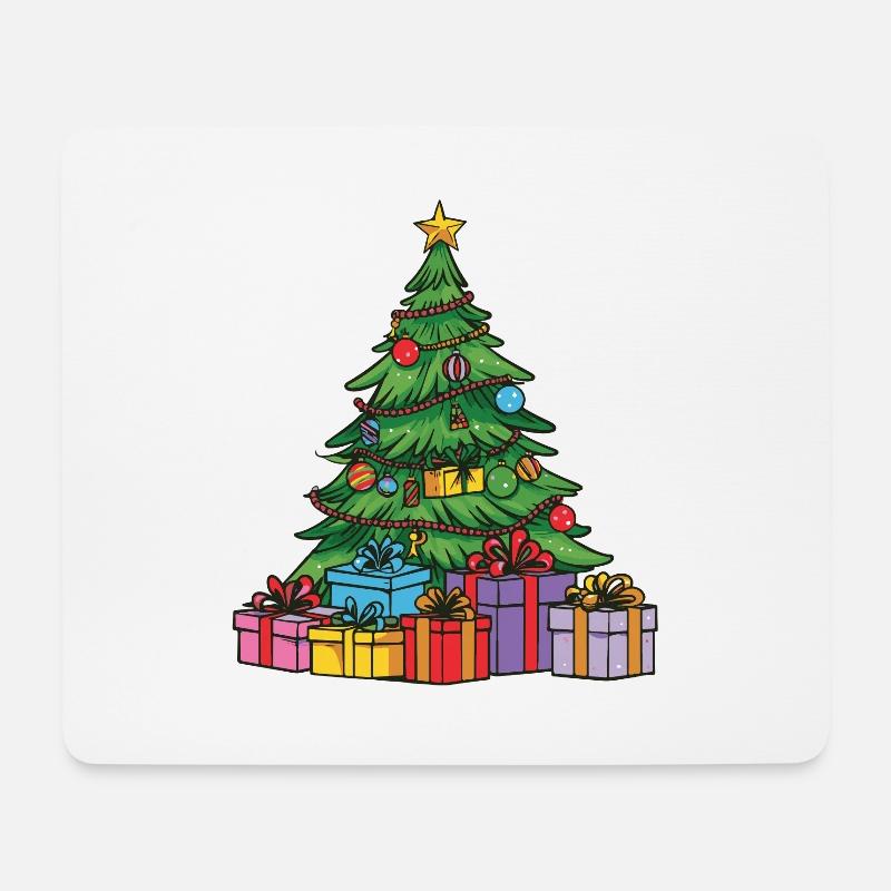 Tannenbaum Xmas Weihnachten - Mousepad (Querformat) - Weiß
