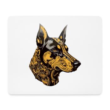 Doberman Dog Head Animal - Mouse Pad (horizontal) - white - Front