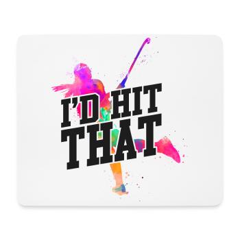Field Hockey Watercolor I'd Hit - Mouse Pad (horizontal) - white - Front