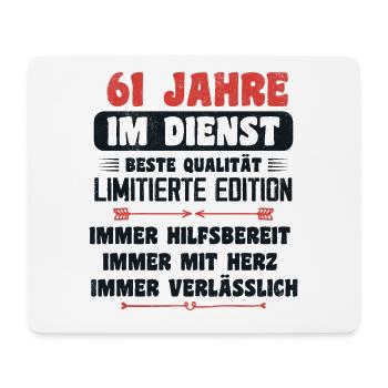 61 Jahre im Dienst 61 Jähriges Dienstjubiläum - Mousepad (Querformat) - Weiß - Vorne