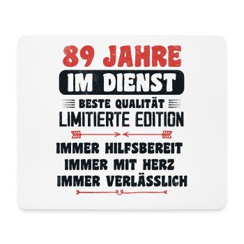 89 Jahre im Dienst 89 Jähriges Dienstjubiläum - Mousepad (Querformat) - Weiß - Vorne