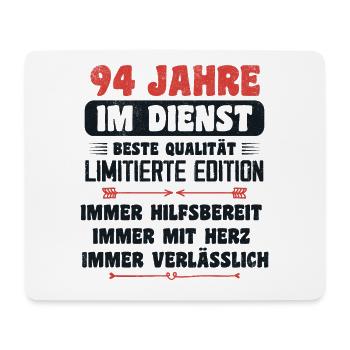94 Jahre im Dienst 94 Jähriges Dienstjubiläum - Mousepad (Querformat) - Weiß - Vorne