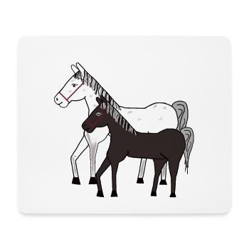 Pferde Pferd Pony Pferdenarr Kinder Ponyhof reiten - Mousepad (Querformat) - Weiß - Vorne