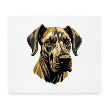 Great Dane Hund Kopf - Mousepad (Querformat) - Weiß - Vorne
