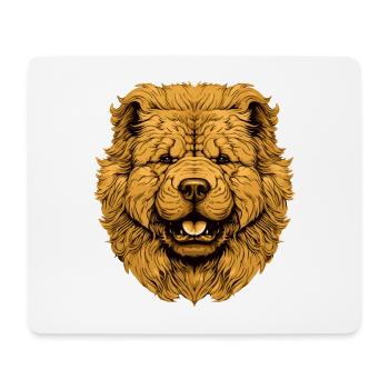 Chow Chow Hund Kopf - Mousepad (Querformat) - Weiß - Vorne