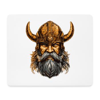 Viking Head Warrior Odin Valhalla - Mouse Pad (horizontal) - white - Front
