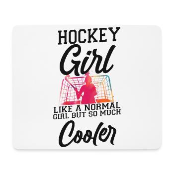 Hockey Sur Gazon Hockey Fille Comme Un - Tapis de souris (format paysage) - blanc - Devant