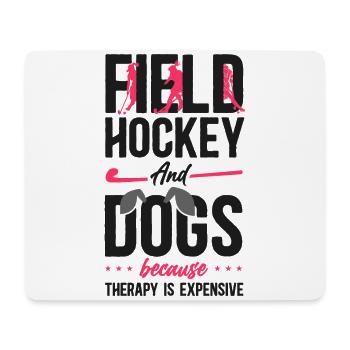Field Hockey Dog Field Hockey And - Mousepad (Querformat) - Weiß - Vorne
