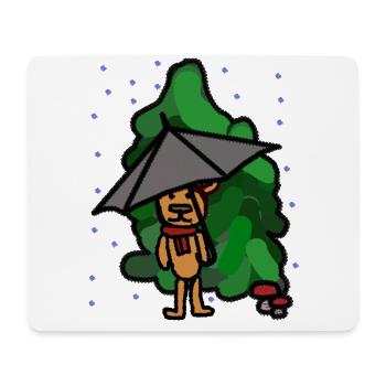 Teddy Naturfreund Wald Wildnis spazieren Wetter - Mousepad (Querformat) - Weiß - Vorne
