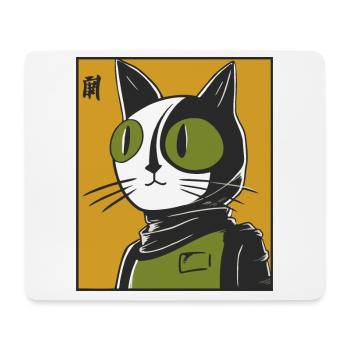 Reizüberflutung mit der Anti-Niedlich-Katze - Mousepad (Querformat) - Weiß - Vorne