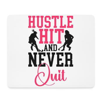 Field Hockey Hustle Hit And Never - Mouse Pad (horizontal) - white - Front