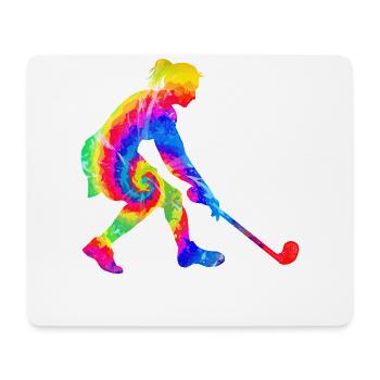 Field Hockey Tie Dye - Mousepad (Querformat) - Weiß - Vorne