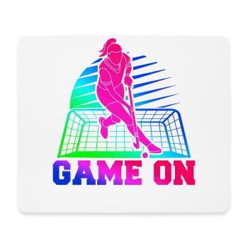 Field Hockey Retro 80s 90s Let's - Mousepad (Querformat) - Weiß - Vorne