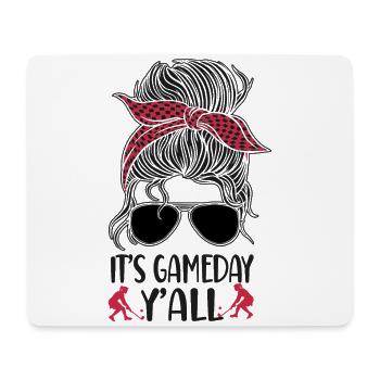 Field Hockey Sunglasses Girl It's - Mouse Pad (horizontal) - white - Front