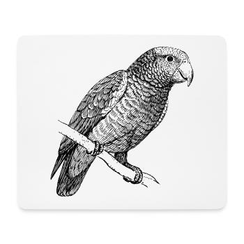 Beau perroquet - une idée cadeau pour les amateurs d’oiseaux - Tapis de souris (format paysage) - blanc - Devant