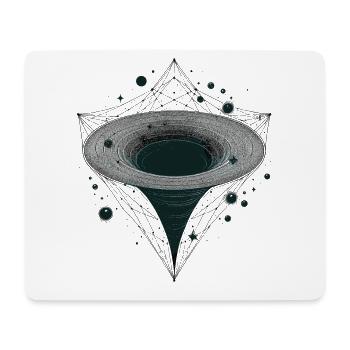Schwarzes Loch Trichter im Weltraum - Mousepad (Querformat) - Weiß - Vorne