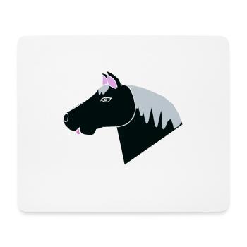 Cheval Poney Chevaux Enfants Tête De Cheval Enfant Bébé Ross - Tapis de souris (format paysage) - blanc - Devant