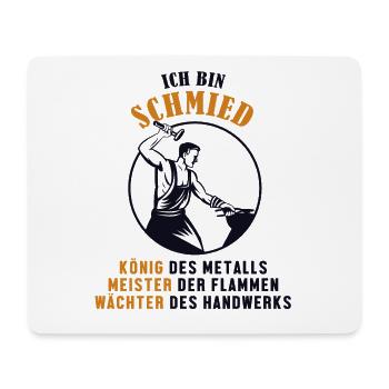 Schmied König Meister Wächter Blacksmith Forging - Mousepad (Querformat) - Weiß - Vorne