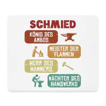 König Meister Herr Wächter Forging Kunstschmied - Mousepad (Querformat) - Weiß - Vorne