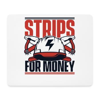 Strips For Money Ingénieur électricien Technicien en électronique - Tapis de souris (format paysage) - blanc - Devant