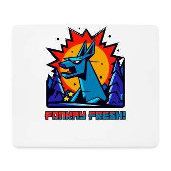 A fresh funky cartoon style woodland creature - Mouse Pad (horizontal) - white - Front