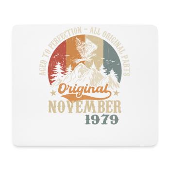 Birthday in November 1979 - November 1979 - Mousepad (Querformat) - Weiß - Vorne