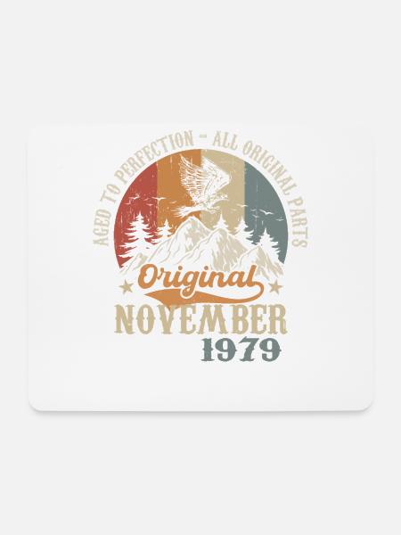 Birthday in November 1979 - November 1979 - Mousepad (Querformat) - Weiß
