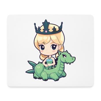 Prinzessin Drache Comic - Mousepad (Querformat) - Weiß - Vorne