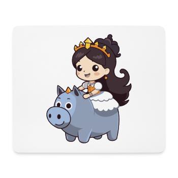 Prinzessin Schwein Comic - Mousepad (Querformat) - Weiß - Vorne