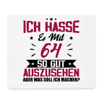 Ich hasse es mit 64 Geburtstag Gut Aussehen - Mousepad (Querformat) - Weiß - Vorne