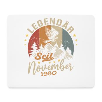 Legendär Seit November 1980 - 1980 - Mousepad (Querformat) - Weiß - Vorne