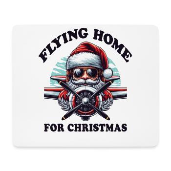 Pilot Santa Flying Home for Christmas Flugzeug - Mousepad (Querformat) - Weiß - Vorne