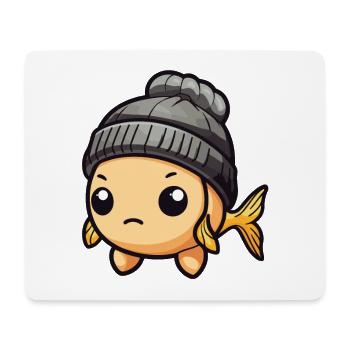 Fisch Winter Tier Niedlich Comic - Mousepad (Querformat) - Weiß - Vorne