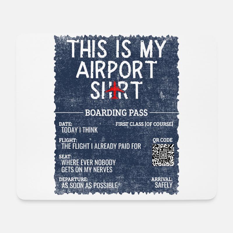 Urlaub Reisen Zitat - This Is My Airport - Mousepad (Querformat) - Weiß