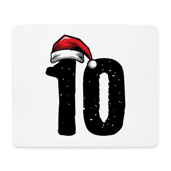 10 Zahl Weihnachten - Mousepad (Querformat) - Weiß - Vorne