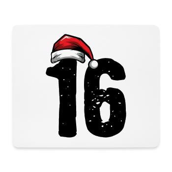 16 Numéro Noël - Tapis de souris (format paysage) - blanc - Devant