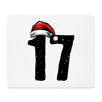 17 Numéro Noël - Tapis de souris (format paysage) - blanc - Devant
