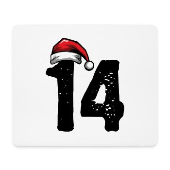 14 Numéro de Noël - Tapis de souris (format paysage) - blanc - Devant