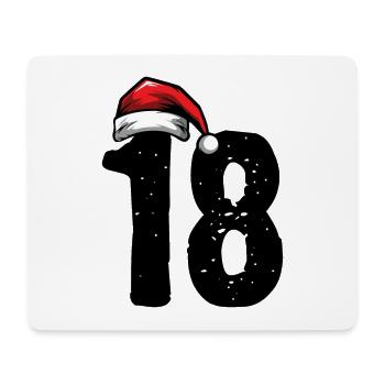 18 Zahl Weihnachten - Mousepad (Querformat) - Weiß - Vorne