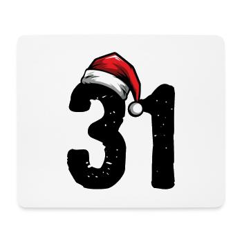 31 Zahl Weihnachten - Mousepad (Querformat) - Weiß - Vorne