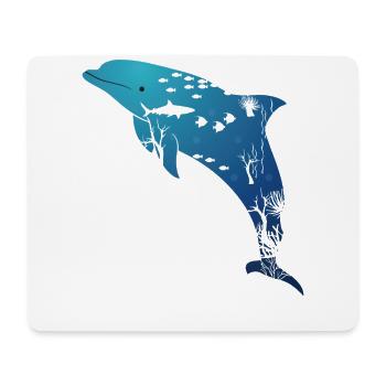 Dolphin Marine Life - Mousepad (Querformat) - Weiß - Vorne