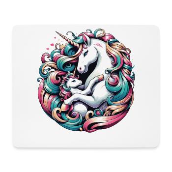Unicorn Mother Child Love - Mouse Pad (horizontal) - white - Front