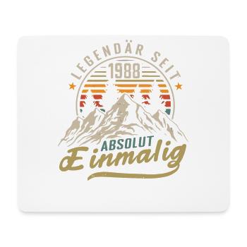 Legendär seit 1988 Jahrgang Vintage Geburtstag - Mousepad (Querformat) - Weiß - Vorne