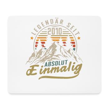 Legendär seit 2010 Jahrgang Vintage Geburtstag - Mousepad (Querformat) - Weiß - Vorne