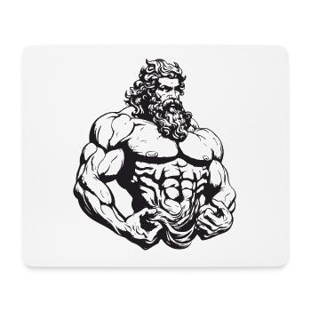Bodybuilder Muscles Workout Gym - Mouse Pad (horizontal) - white - Front