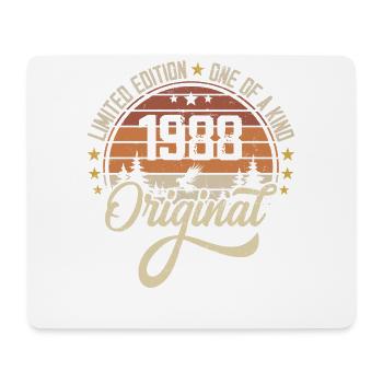 1988 Vintage Jahrgang Retro Geburtstag Geschenk - Mousepad (Querformat) - Weiß - Vorne