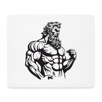 Bodybuilder Muscle Fitness - Tapis de souris (format paysage) - blanc - Devant