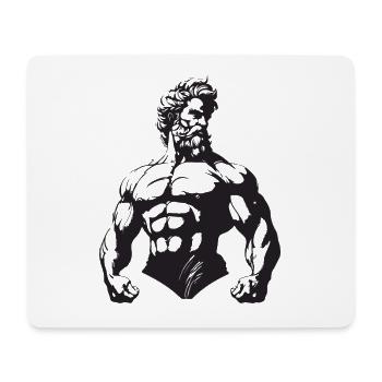 Bodybuilder Muscles Entraînement Gym - Tapis de souris (format paysage) - blanc - Devant