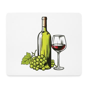 Weinglas WeinTrauben Wein - Mousepad (Querformat) - Weiß - Vorne