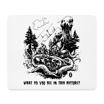 Rorschach Analysis: Mountain Bikers on Monster Mountains - Mouse Pad (horizontal) - white - Front